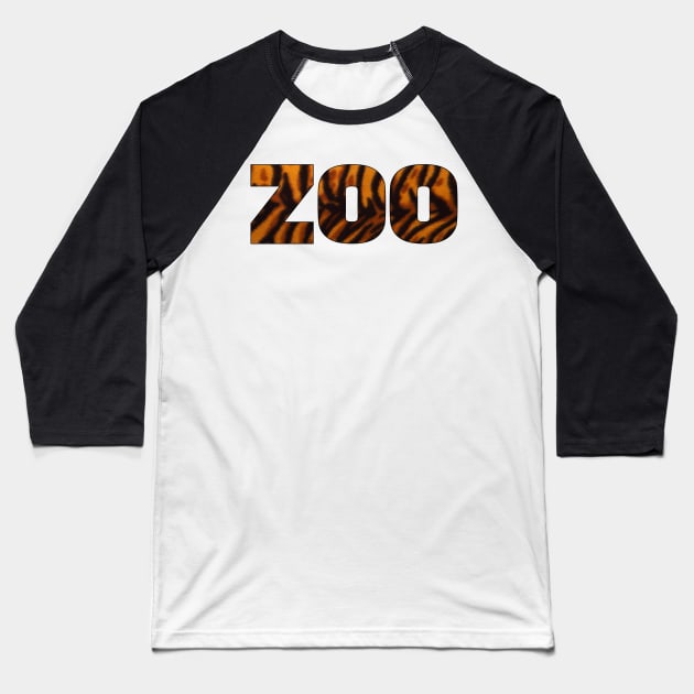 Zoo Tiger Pattern Baseball T-Shirt by Anthony88